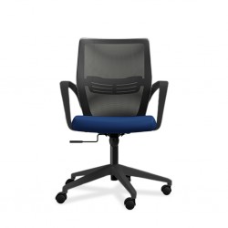 Sally Office Chair Black Frame And Blue Fabric