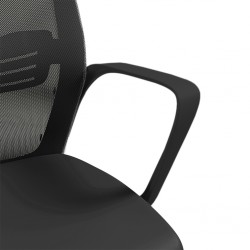 Sally Office Chair Black Frame And Black Fabric