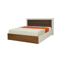 Barcelona Bed 160x200 cm Dark Walnut & White Ash