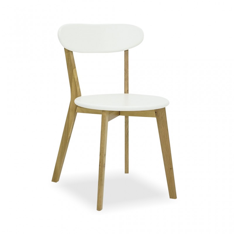 Fjord Dining Chair Oak and White Fjord Dining Chair Oak and White