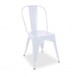 Stacking Chair COUNYC161 White Metal