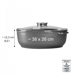 Stoneline WX 13981 38cm Oval Gourmet Roaster "O"