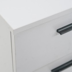 White Nightstand with 1 Drawer