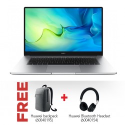Huawei Matebook D 15 (11th Gen Core i5/8G/512GB) Mystic Silver & Free Huawei Backpack + Huawei Bluetooth Headset