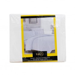 Duvet Cover with Flap 245x265 cm White TC Fabric