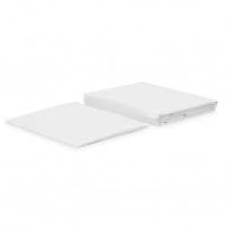 Flat Sheet & 2 Pillows 200x280+50x80 cm White