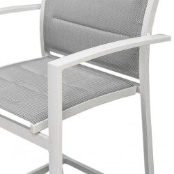 Elise Bar Chair Padded White Colour