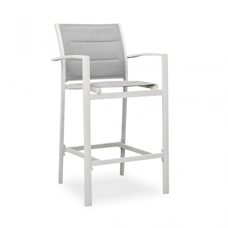 Elise Bar Chair Padded White Colour