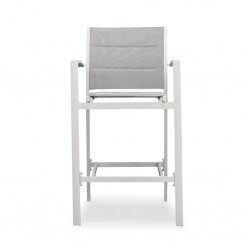 Elise Bar Chair Padded White Colour