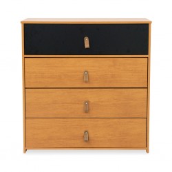 Valencia Chest of 4 Drawers Amendoa/Black Matt Ref 74239.639