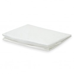 Fitted Sheet 110X190+25 cm White TC Fabric