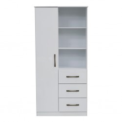 Sofia Cabinet 1 Door & 3 Drawers White