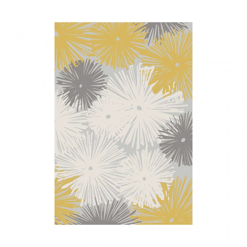 Rug 160x230 cm Yellow & White