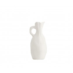 Vase Ceramic 16.2x5.2x8.3 cm White