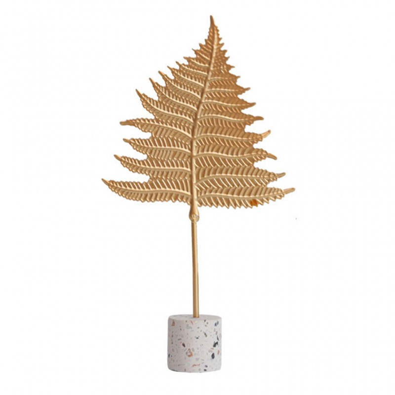 Gold Maple Leaf Decoration Tabletop 15.5x14x18.5cm