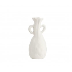 Vase Ceramic 20.5x5.5x9.2 cm White