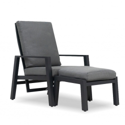 Lydia Sunlounger + Ottoman Gunmetal