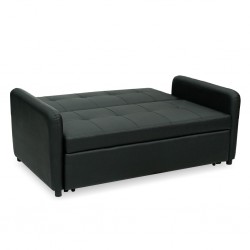 Sivu Sofa Bed Black PU