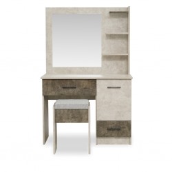 Berlis Dressing Table High Gloss Smokey Grey