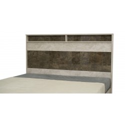 Berlis Bed 150x190 cm High Gloss Smokey Grey