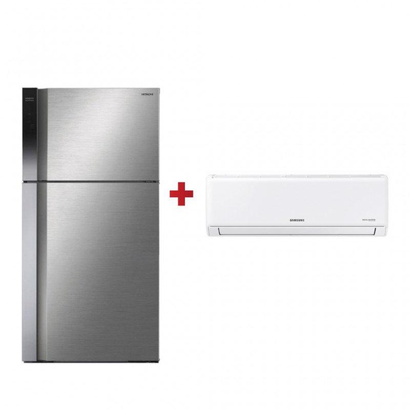 Hitachi R-V610PRU7 Refrigerator & Samsung AR12BVHGAWK Air Conditioner Hitachi R-V610PRU7 Refrigerator & Samsung AR12BVHGAWK Air Conditioner