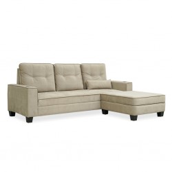 Icon Sofa 4 Seater + Ottoman Mocha Col Fabric