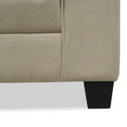 Icon Sofa 4 Seater + Ottoman Mocha Col Fabric