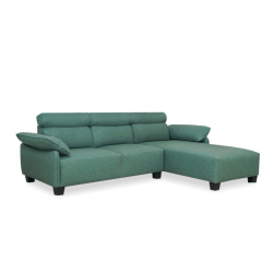 Comfy Sofa Corner Vegan Leather in Mint Col Fab