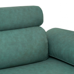 Comfy Corner RHF Chaise+LHF 2S Fabric Mint L.Vegan