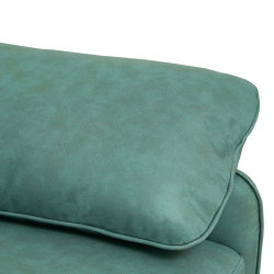 Comfy Sofa Corner Vegan Leather in Mint Col Fab