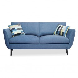 Kazaar 3 Seater Fabric Denim Col W/2 Accent Pillow