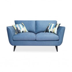 Kazaar 2 Seater Fabric Denim Col W/2 Accent Pillow