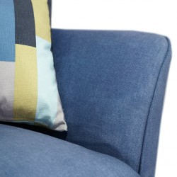 Kazaar 2 Seater Fabric Denim Col W/2 Accent Pillow