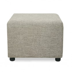 Picasso Ottoman in Plain L.Grey Fabric
