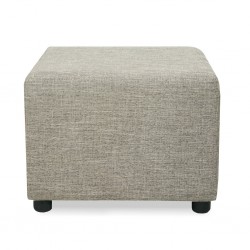 Picasso Ottoman in Plain L.Grey Fabric