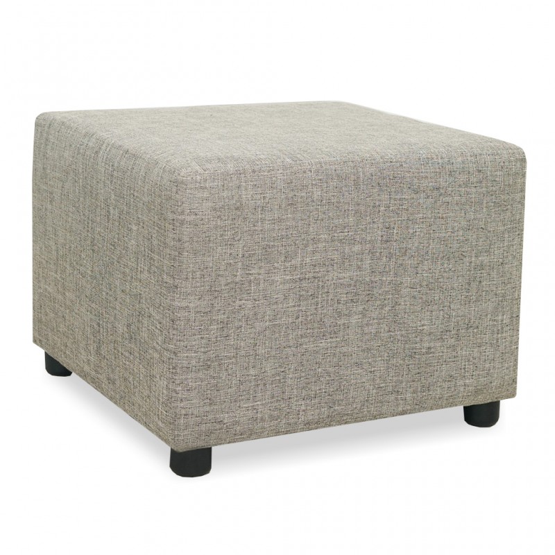 Picasso Ottoman in Plain L.Grey Fabric Picasso Ottoman in Plain L.Grey Fabric