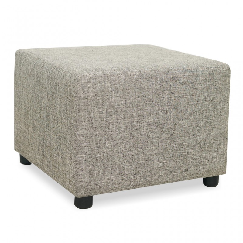 Picasso Ottoman in Plain L.Grey Fabric