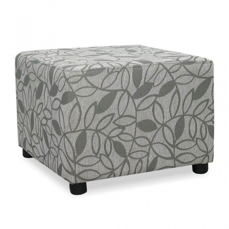 Picasso Ottoman in Pattern L.Grey Fabric