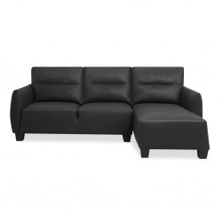 Taglia Sofa Corner Black Vegan Leather