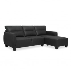 Taglia Sofa Corner Black Vegan Leather