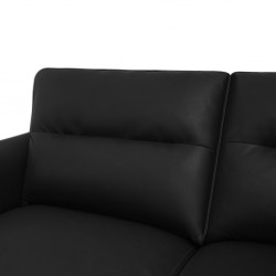 Taglia Sofa Corner Black Vegan Leather