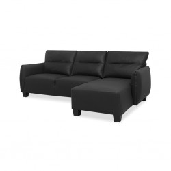 Taglia Sofa Corner Black Vegan Leather