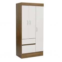 Wind Wardrobe 3 Doors Almond/Off White