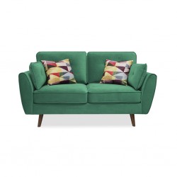 Bartel 2 Seater Fabric Green Col W/2 Accent Pillow