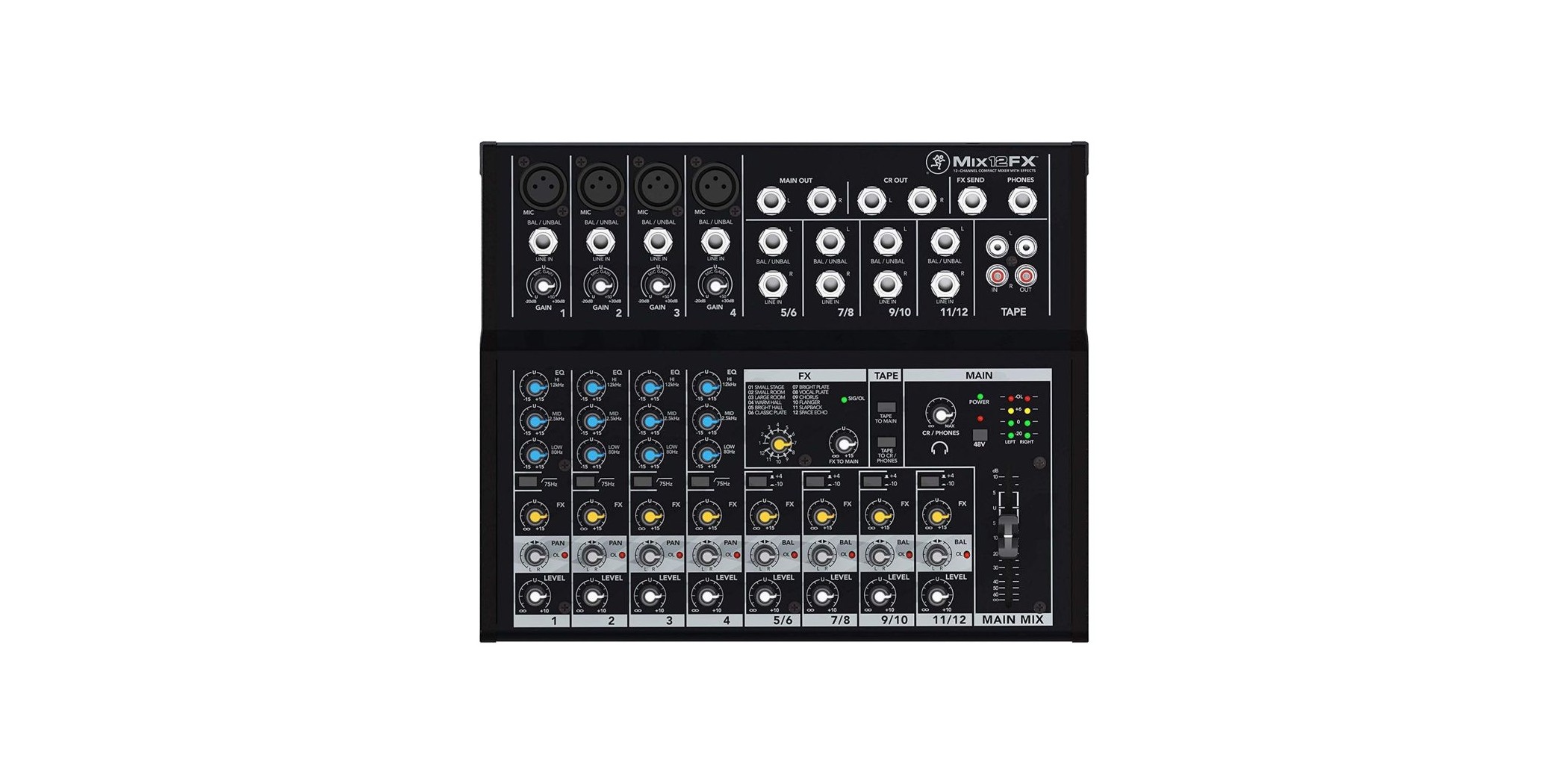 Mackie 204409601 Mix12Fx 12Channel Mixer With Fx 230V Eu