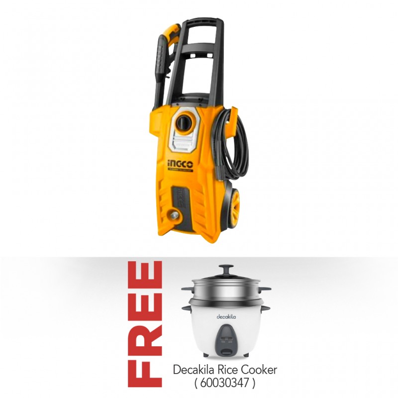 Ingco HPWR20008 150Bars Industrial High Pressure Cleaner & Free Decakila Rice Cooker