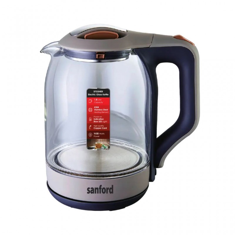 Sanford SAN1050 SF3354EK-Grey 2YW 1.8L Glass "O"	Kettle