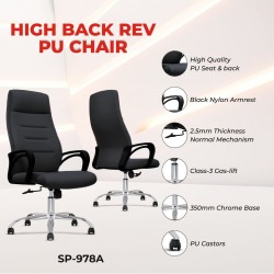 Stellar California High Back Office Chair Black