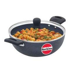 Hawkins ICK35G 3.5L IC Ceramic Deep Kadhai With Glass Lid