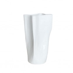 Vase Ceramic 11.5x7.5x19H cm White
